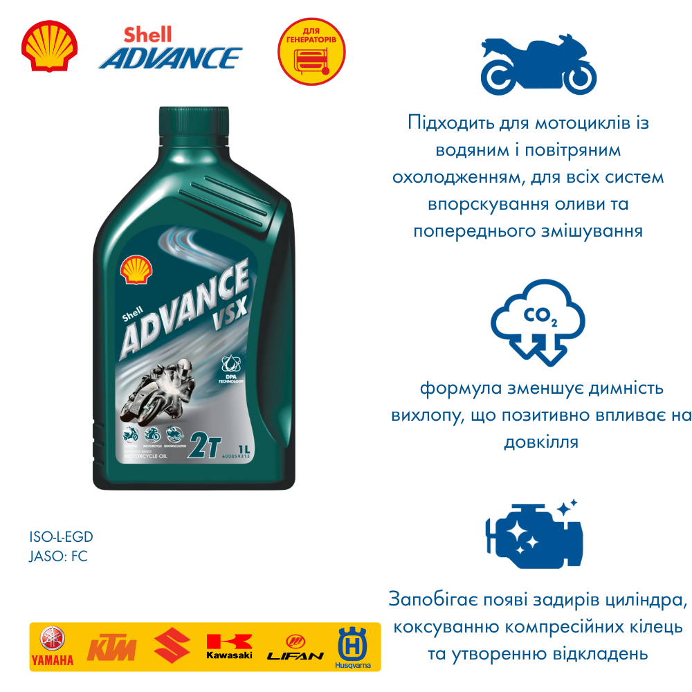 Моторна олива Shell Advance VSX 2T